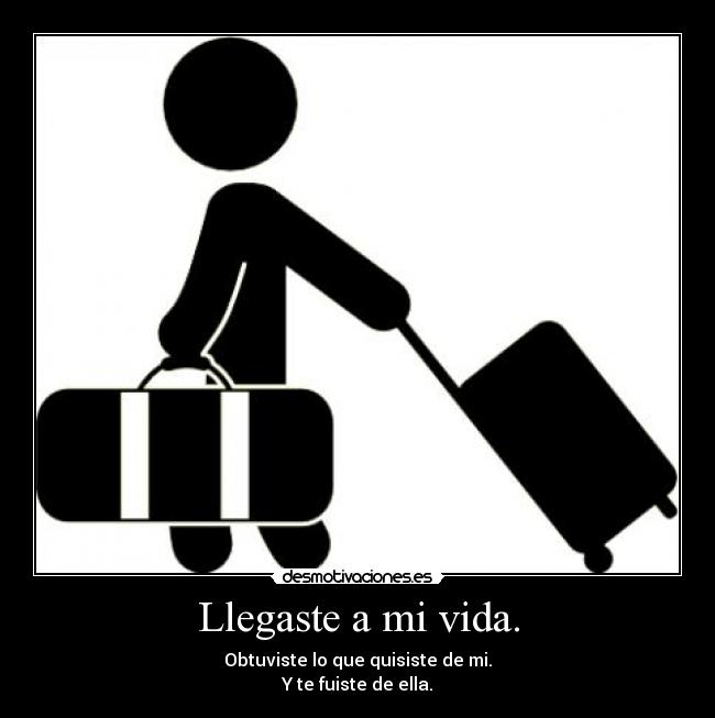 Llegaste a mi vida. -