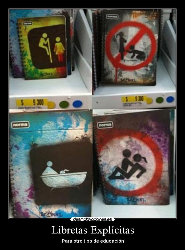 Libretas Explícitas - Para otro tipo de educación