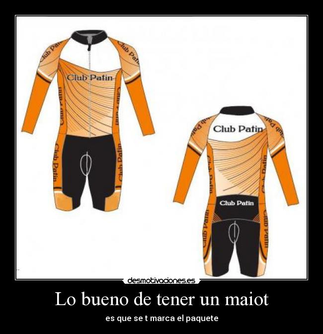 Lo bueno de tener un maiot - es que se t marca el paquete