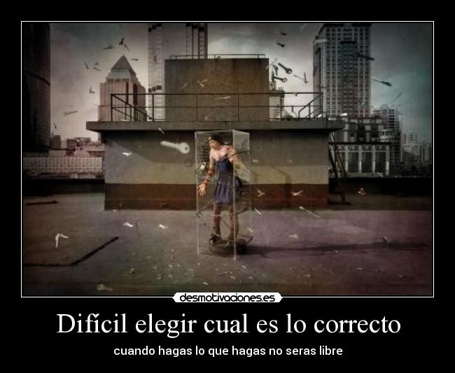 Difícil elegir cual es lo correcto - 