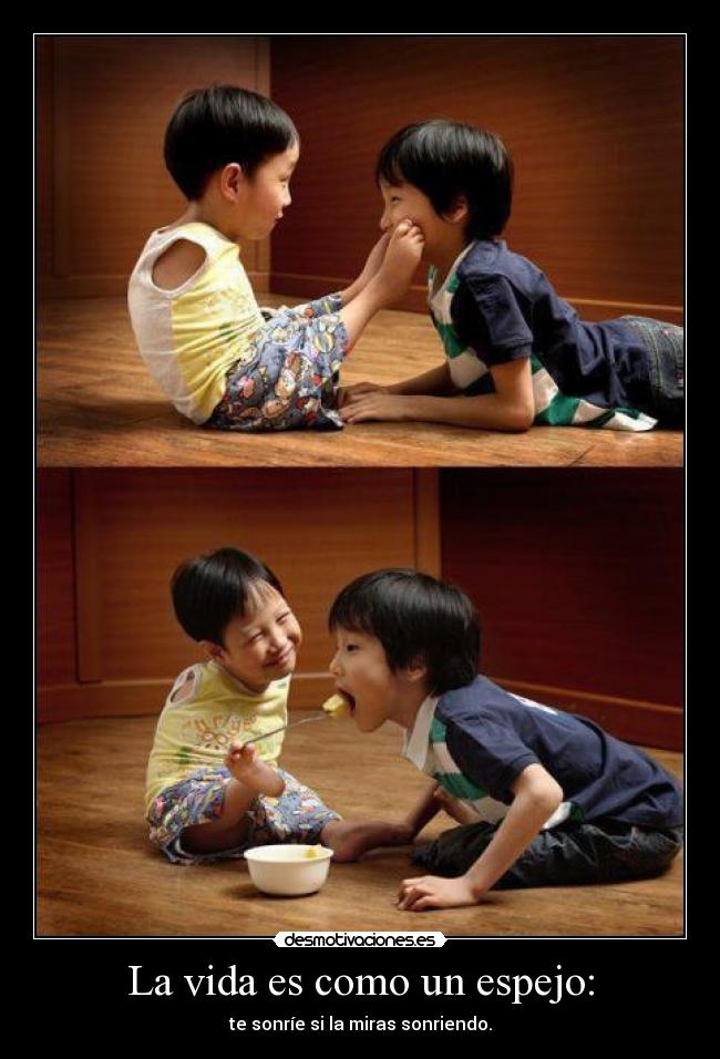 carteles vida sonrie espejo desmotivaciones