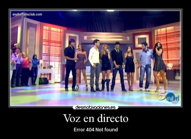 Voz en directo - Error 404 Not found