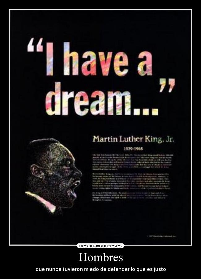 Hombres - que nunca tuvieron miedo de defender lo que es justo