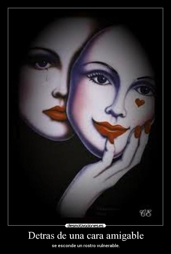 carteles detras una cara amigable desmotivaciones