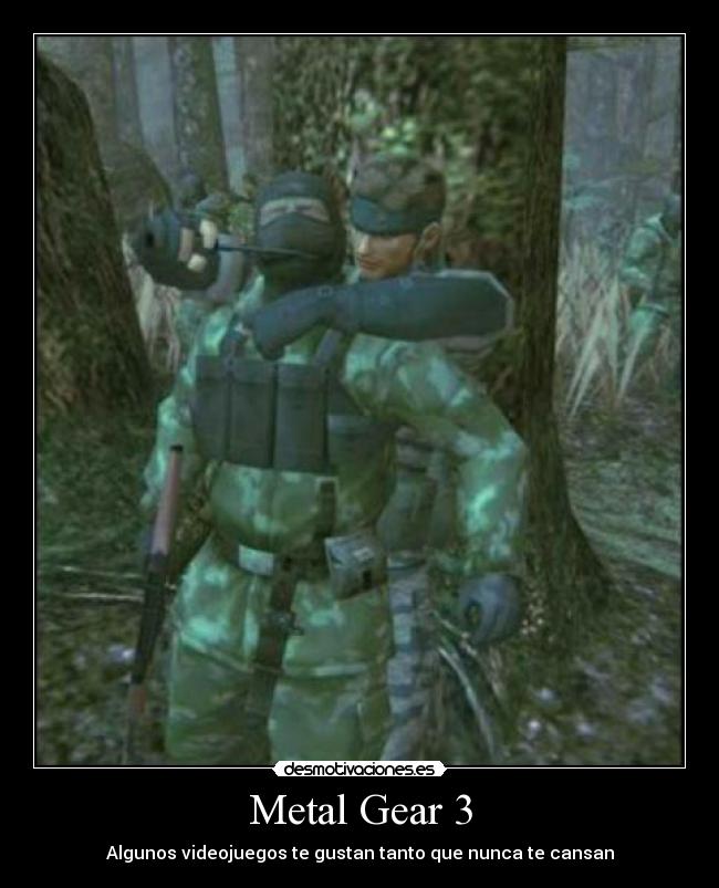 Metal Gear 3 - Algunos videojuegos te gustan tanto que nunca te cansan