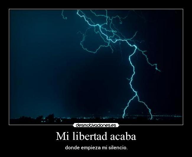 Mi libertad acaba -