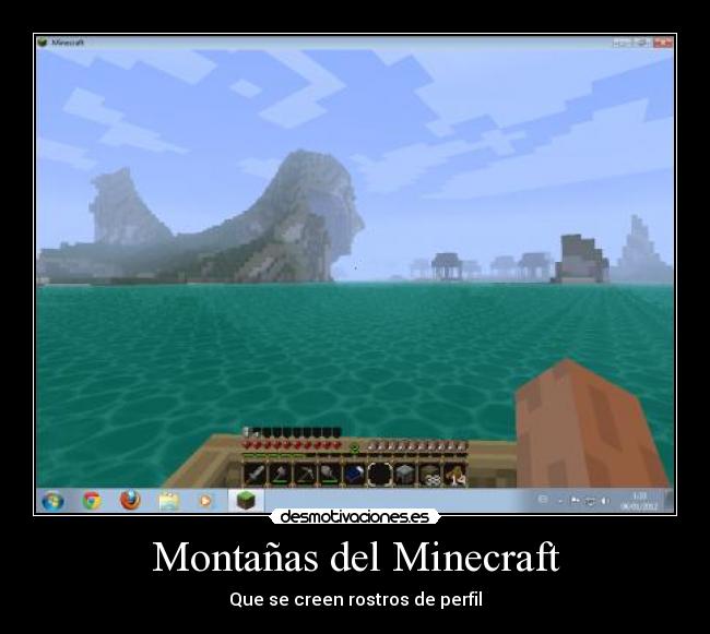 Montañas del Minecraft - Que se creen rostros de perfil