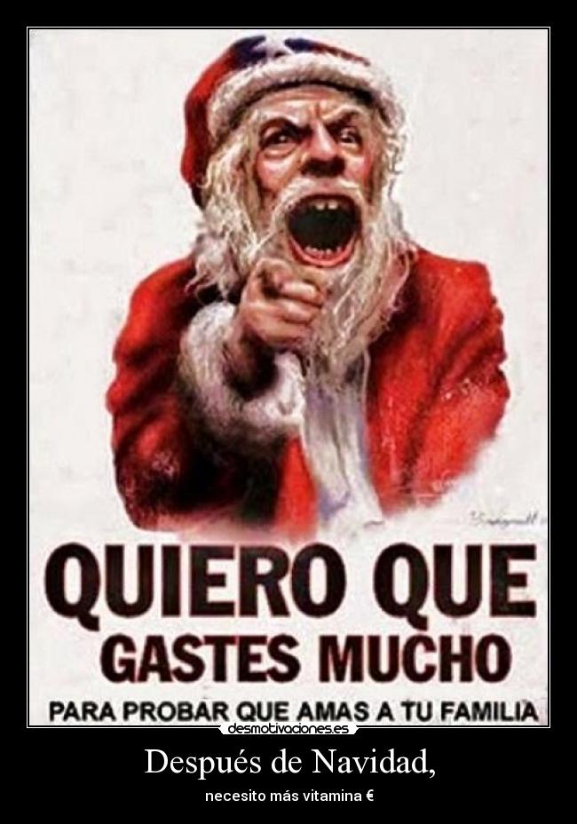 Después de Navidad, - necesito más vitamina €