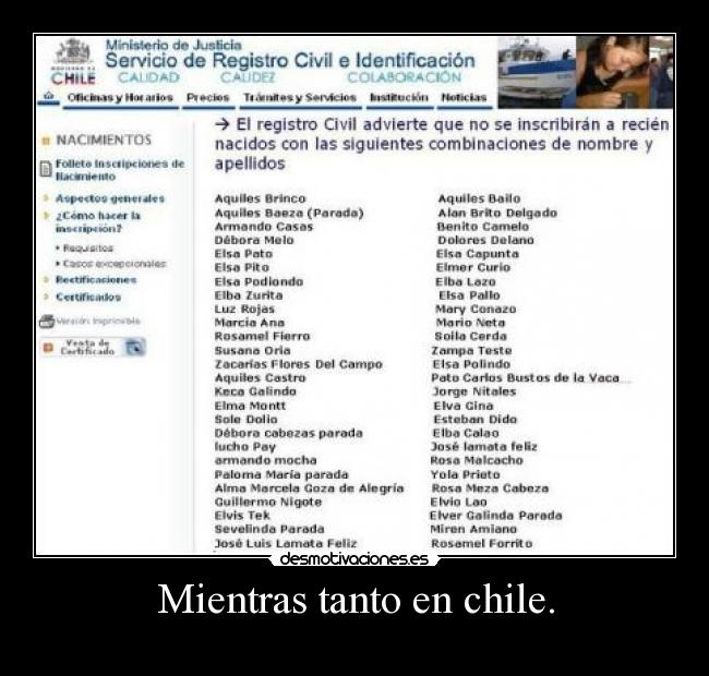 Mientras tanto en chile. -