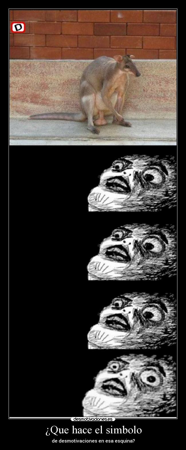¿Que hace el simbolo - de desmotivaciones en esa esquina?