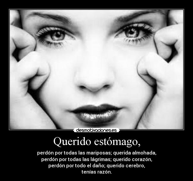 Querido estómago, - 