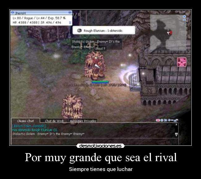 Por muy grande que sea el rival - 