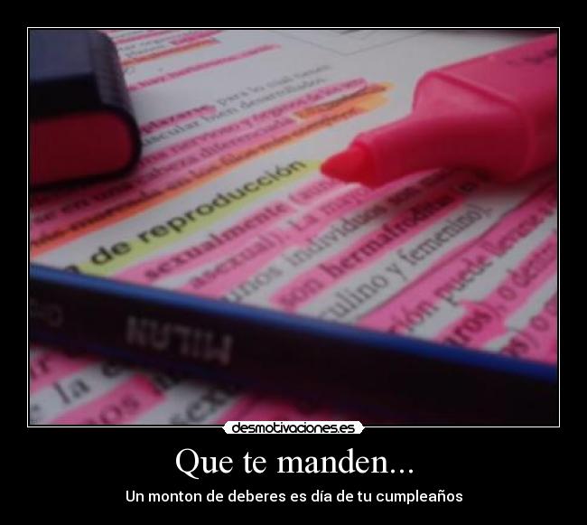 Que te manden... - 