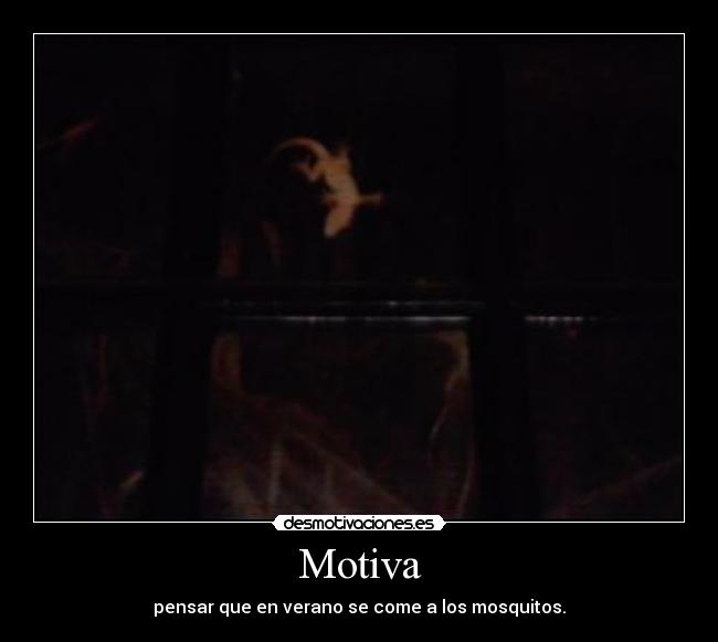 Motiva - pensar que en verano se come a los mosquitos.