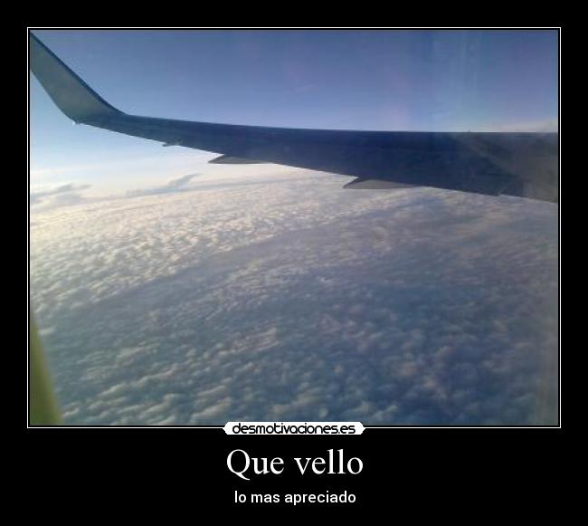 Que vello - lo mas apreciado