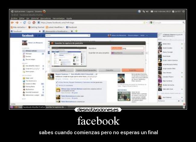 facebook - sabes cuando comienzas pero no esperas un final