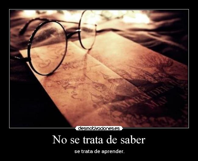 No se trata de saber - 