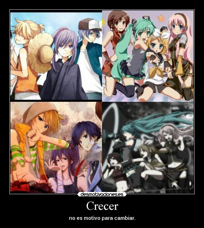 carteles vocaloid rin len gakupo luka miku kaito meiko anime variloca desmotivaciones