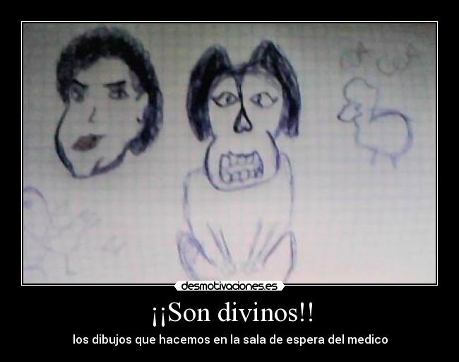 ¡¡Son divinos!! - los dibujos que hacemos en la sala de espera del medico