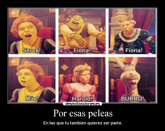 carteles shrek papi adrian desmotivaciones