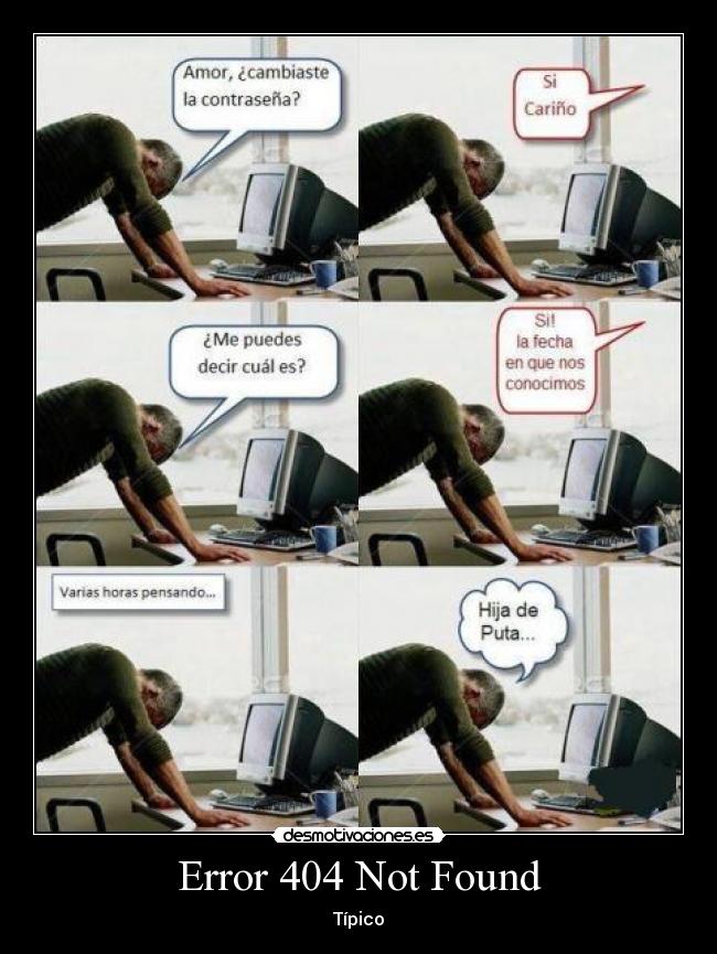 Error 404 Not Found - Típico