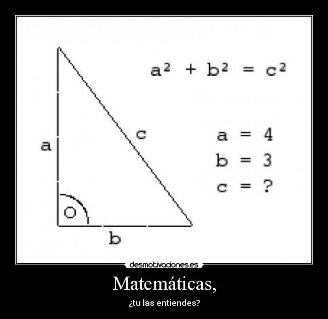 Matemáticas, - 
