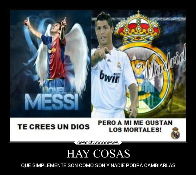 HAY COSAS - QUE SIMPLEMENTE SON COMO SON Y NADIE PODRÁ CAMBIARLAS