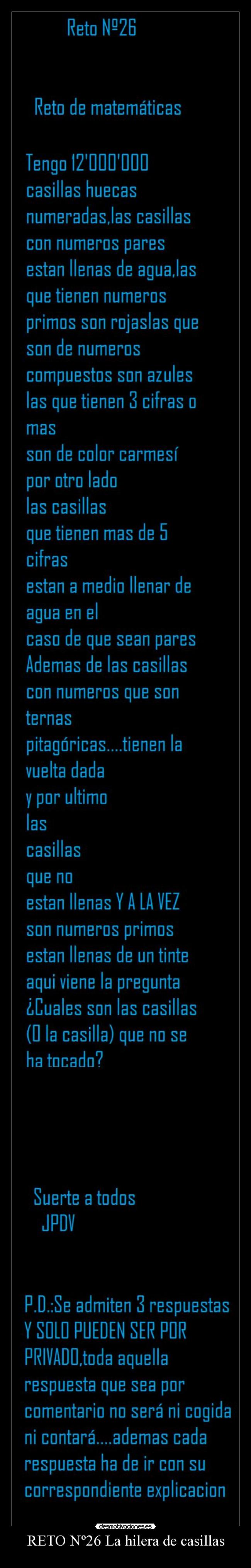 RETO Nº26 La hilera de casillas - 