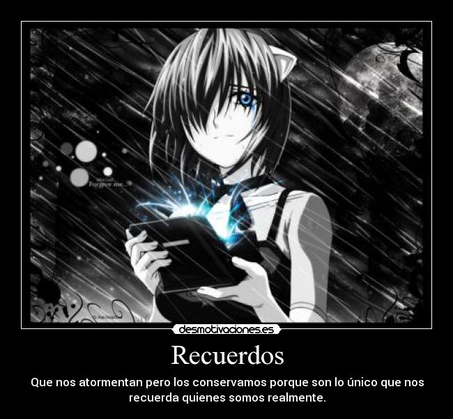 carteles recuerdos recuerdos tormento anime elfen lied desmotivaciones