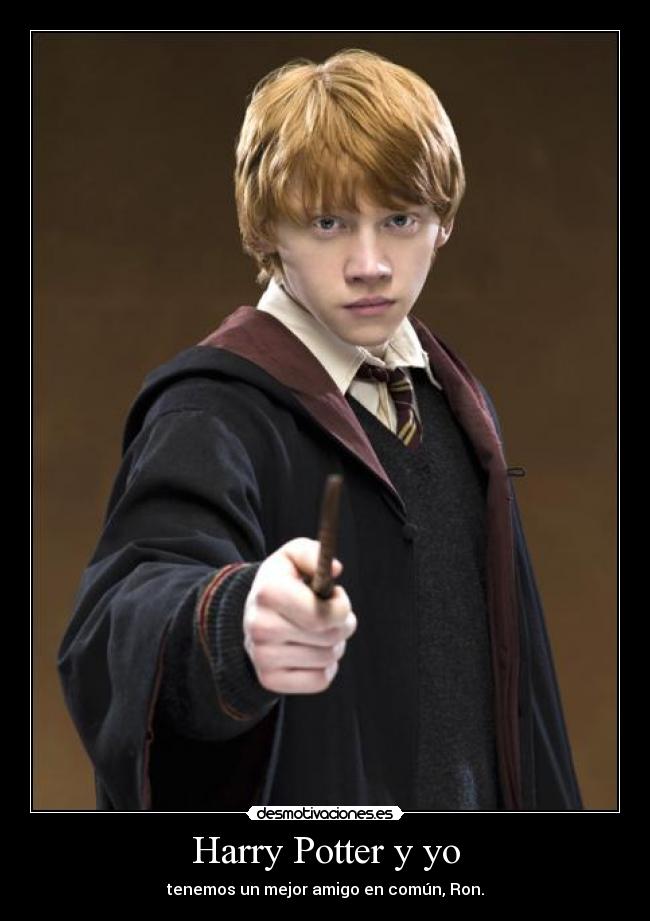 Harry Potter y yo - tenemos un mejor amigo en común, Ron.