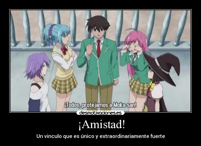 carteles amistad rosario vampire anime desmotivaciones