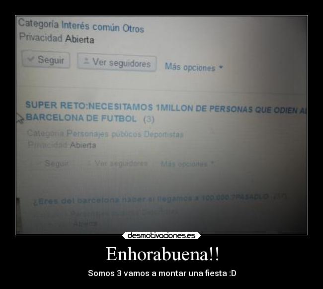 Enhorabuena!! -