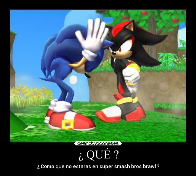 carteles sonic shadow super smash bros brawl desmotivaciones