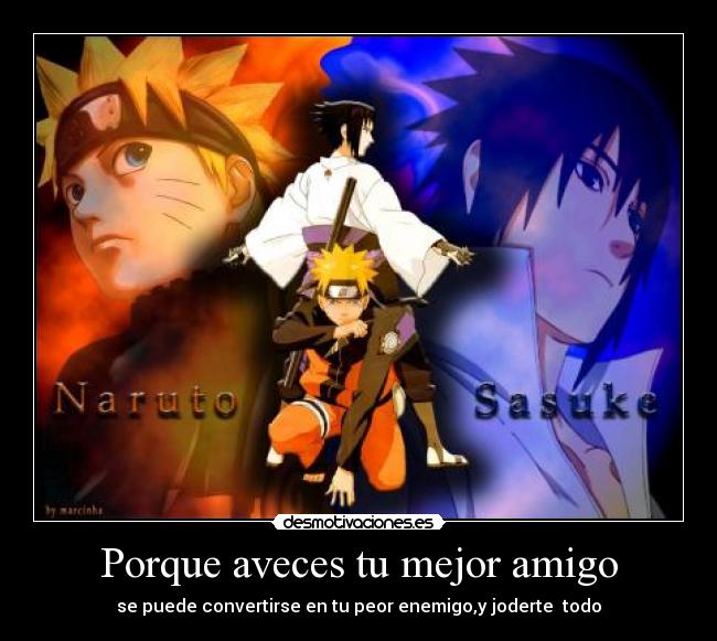carteles historia naruto sasuke historia real algunos desmotivaciones