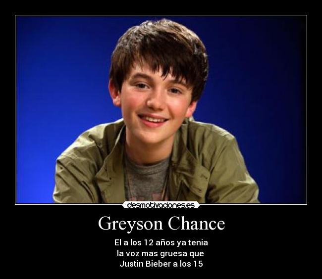 carteles greyson chance voz gruesa justin gay desmotivaciones