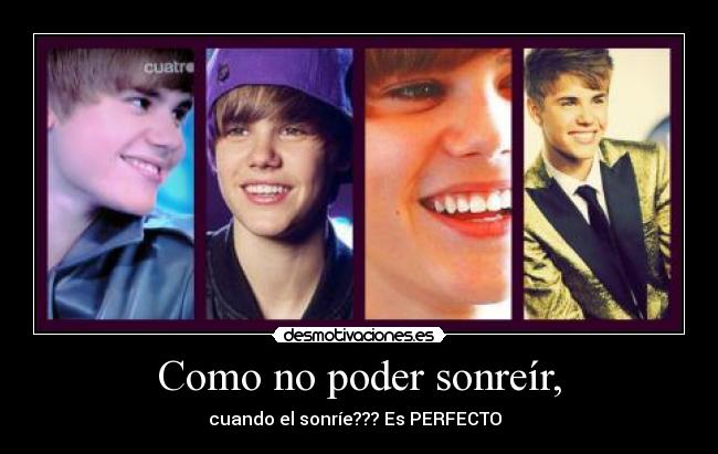 Como no poder sonreír, -