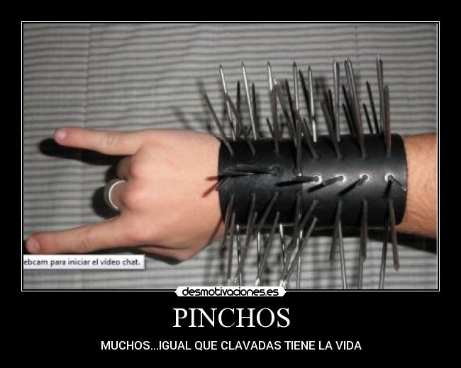 PINCHOS - MUCHOS...IGUAL QUE CLAVADAS TIENE LA VIDA