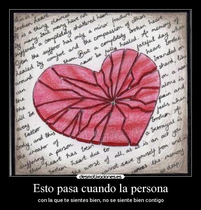 Esto pasa cuando la persona -