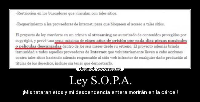 carteles ley sopa desmotivaciones
