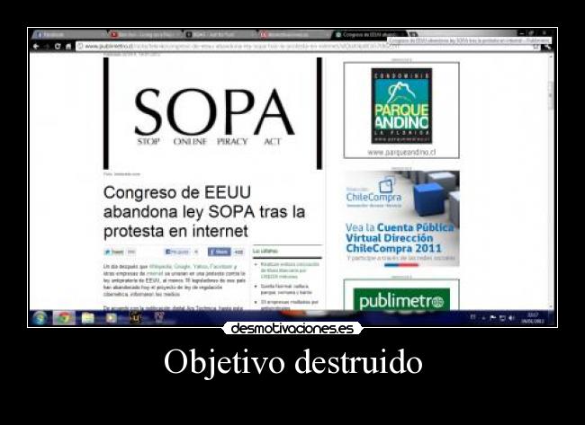 Objetivo destruido -