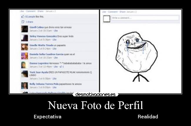Nueva Foto de Perfil - Expectativa Realidad