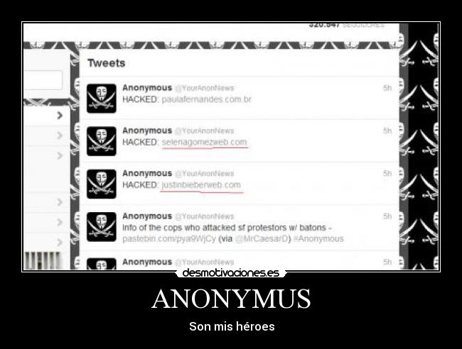 ANONYMUS - Son mis héroes