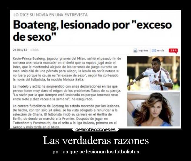 Las verdaderas razones - por las que se lesionan los futbolistas