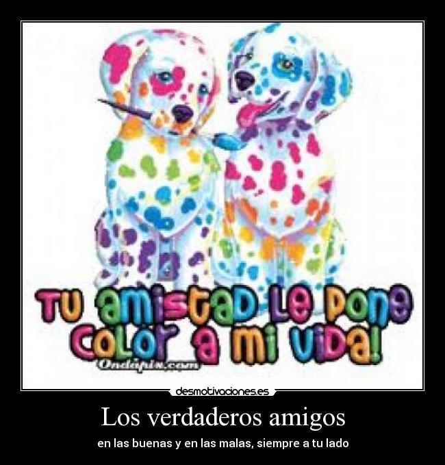 Los verdaderos amigos - en las buenas y en las malas, siempre a tu lado