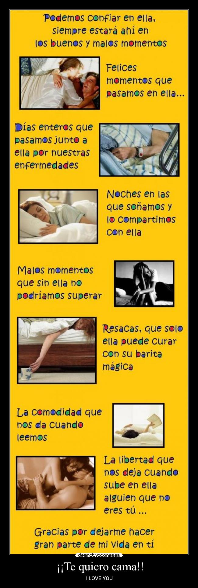 ¡¡Te quiero cama!! - I LOVE YOU