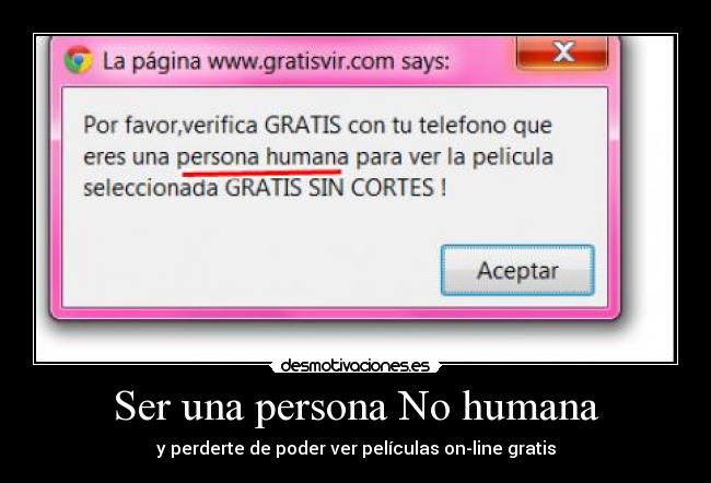 Ser una persona No humana - 