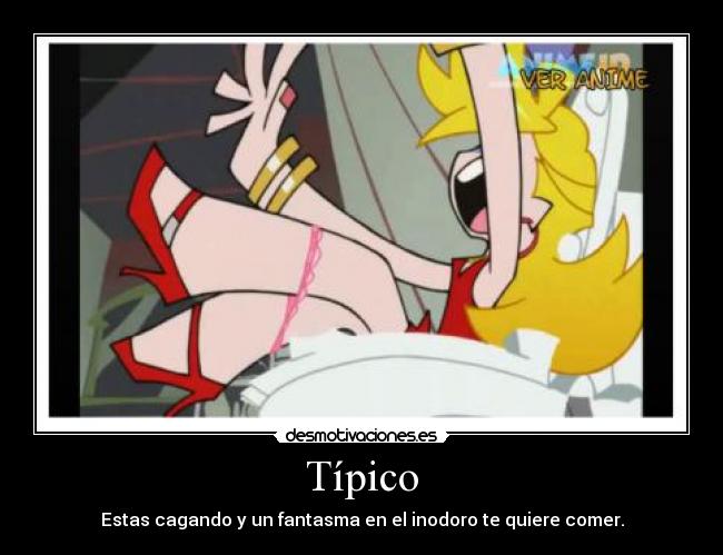 Típico - Estas cagando y un fantasma en el inodoro te quiere comer.