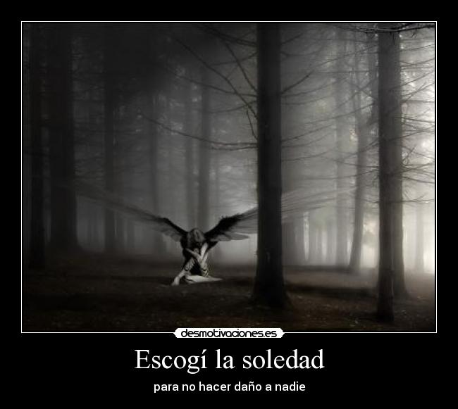 Escogí la soledad - para no hacer daño a nadie