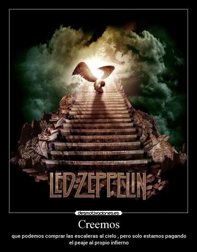 carteles led zeppelin stairway heaven desmotivaciones