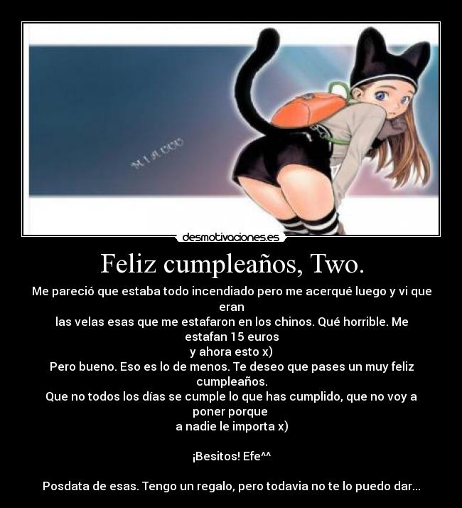 carteles feliz cumple two efejota desmotivaciones